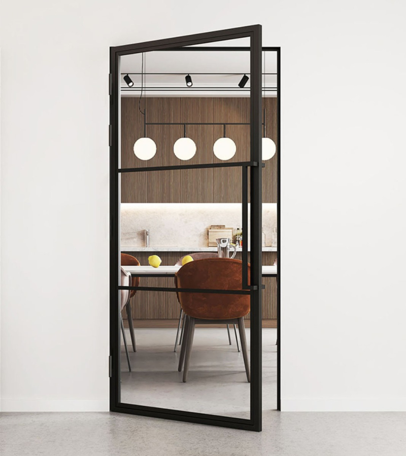 Binnendeur Staal en Glas 3 vaks Standaard Maten