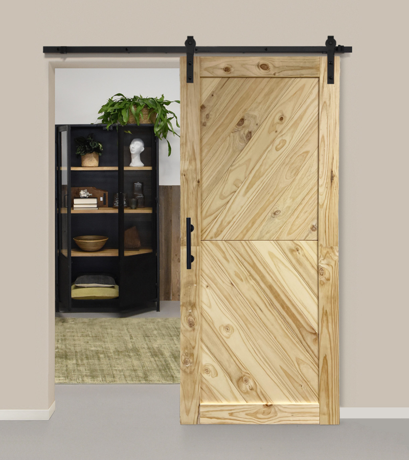 Barnwoodweb DIY visgraat grenen houten deur 95x215 cm