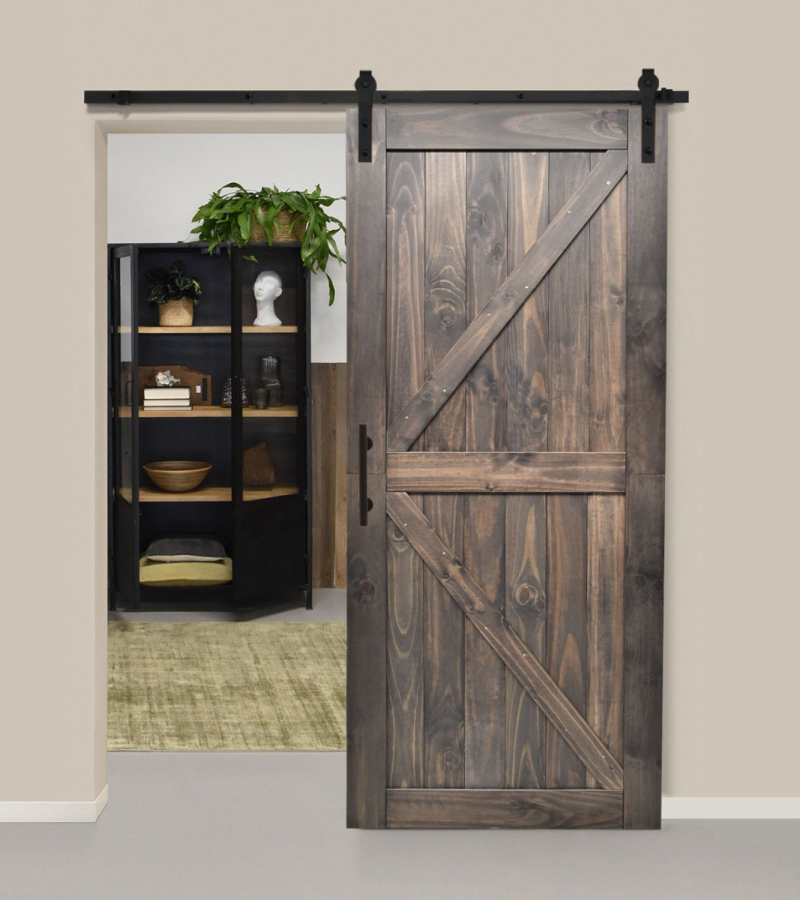 DIY houten deur in Vintage zwart 95x215 cm