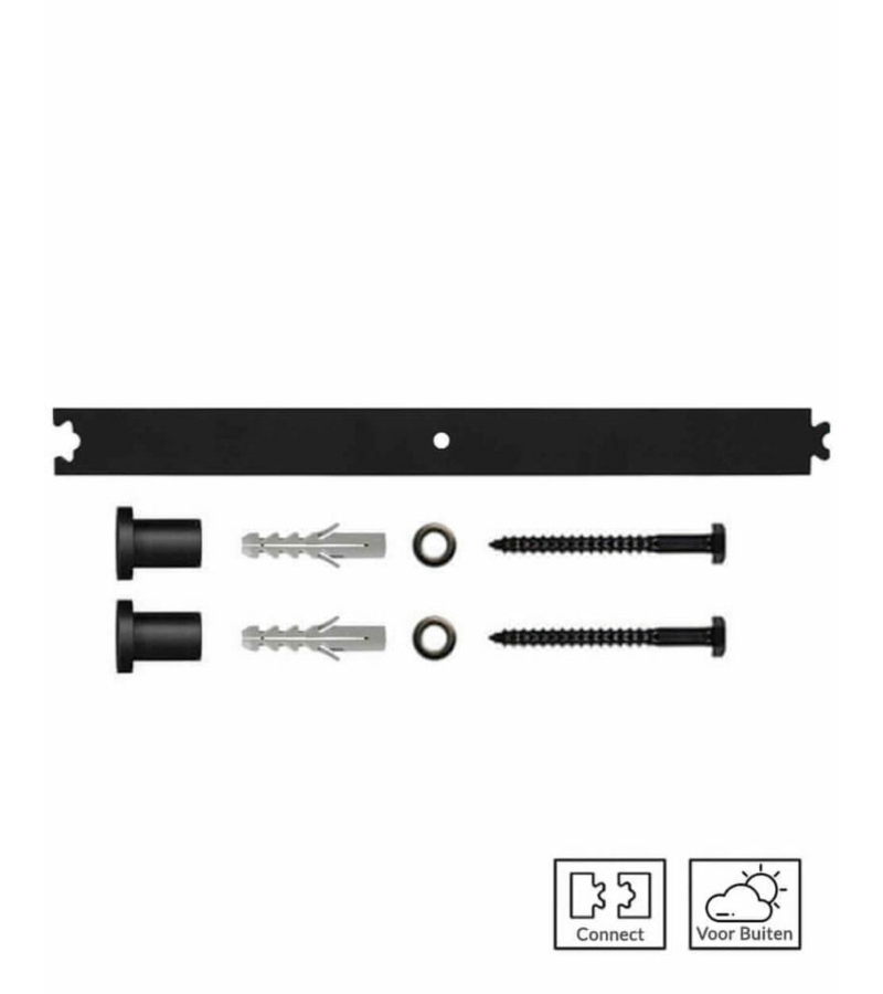 Verlengstuk Rail 90cm voor Buiten Zwart