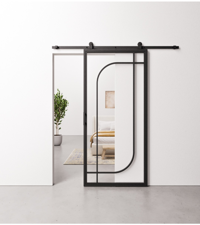 Schuifdeur Staal en Glas Elegant