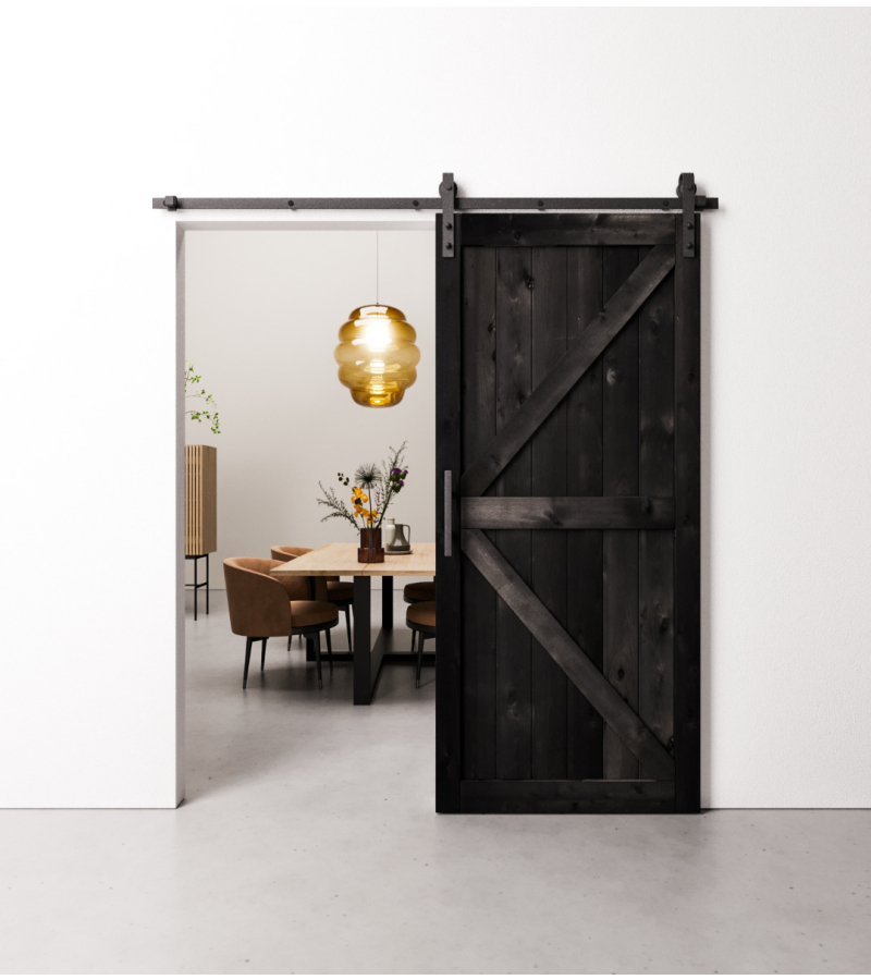 DIY houten deur in Vintage zwart 95x215 cm