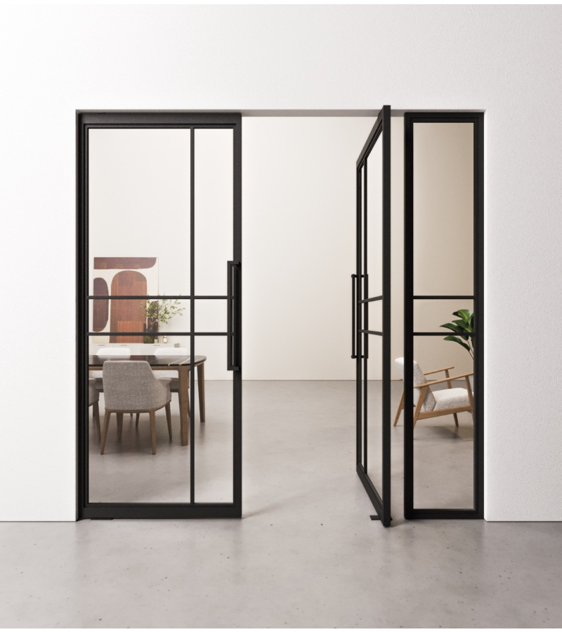 Dubbele Taatsdeuren 6 vaks modern met zijpanelen op maat gemaakt