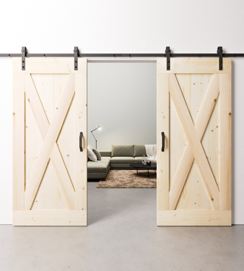 Dubbele Loftdeuren Onbehandeld Steigerhout