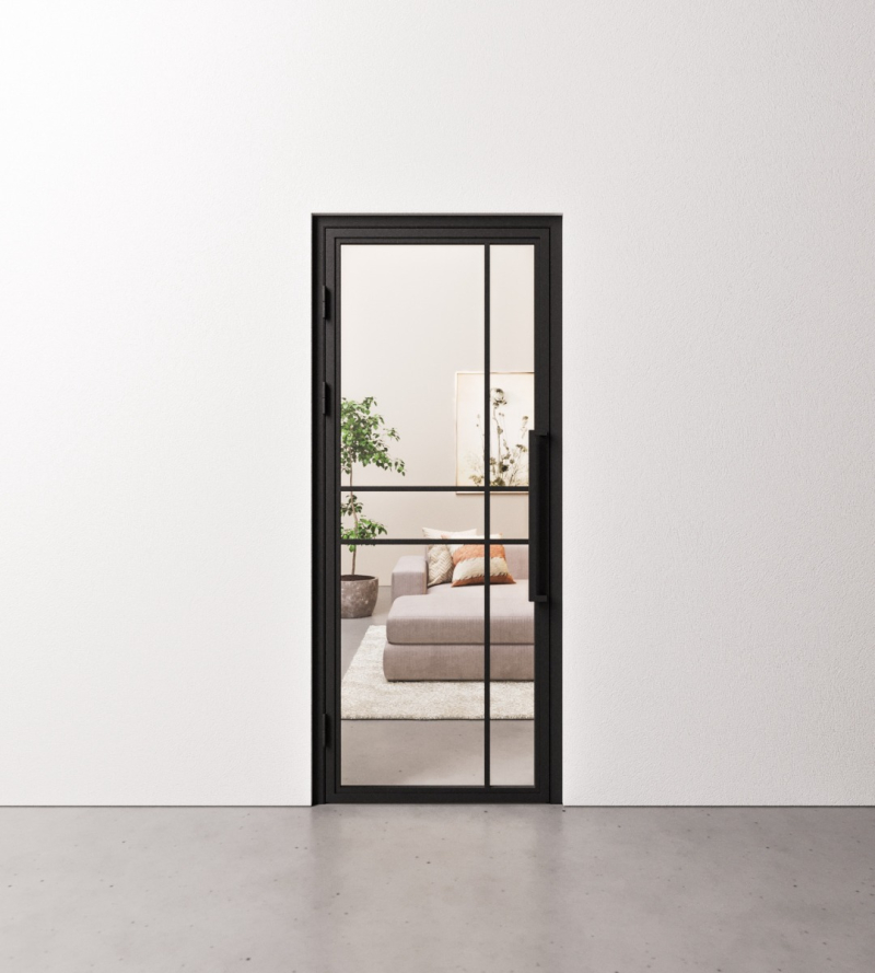 Binnendeur Staal en Glas 6 vaks modern Standaard Maten