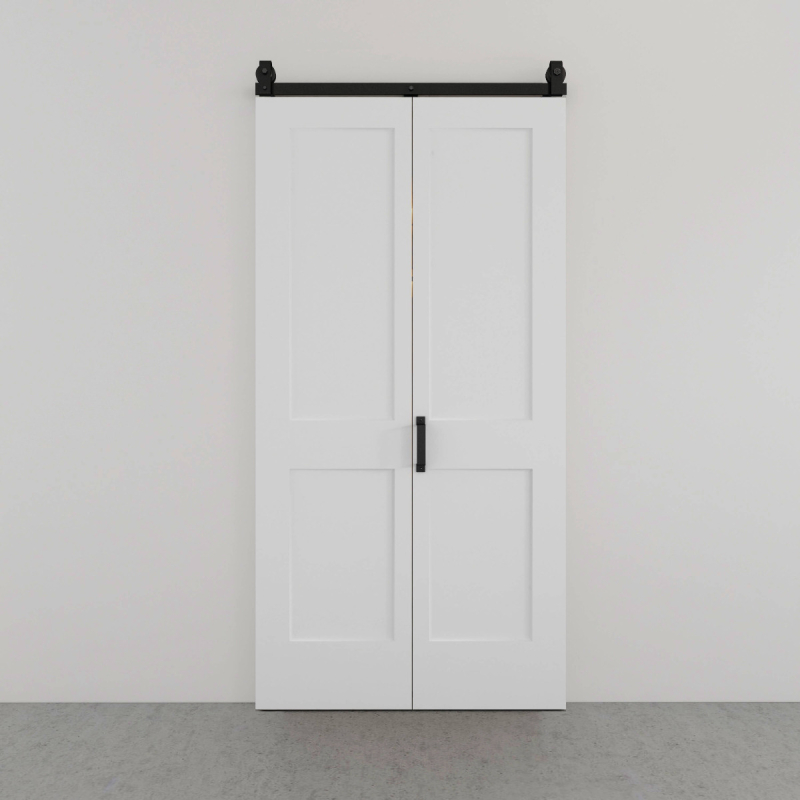 Complete vouwdeurenset - wit gegrond